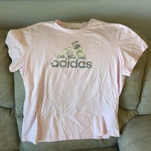 Adidas women’s Light Pink Tee with Logo